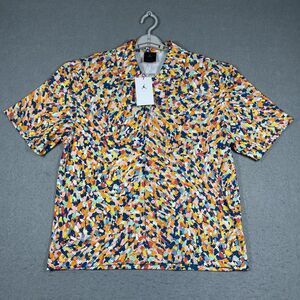 Nike Jordan Shirt Men Medium Multicolor AOP Essentials Poolside Hawaiian Jumpman